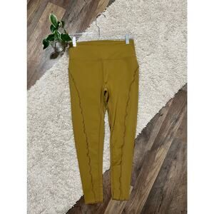 Free People Movement Medium Golden Olive Hearts Aflutter High Waisted Leggings
